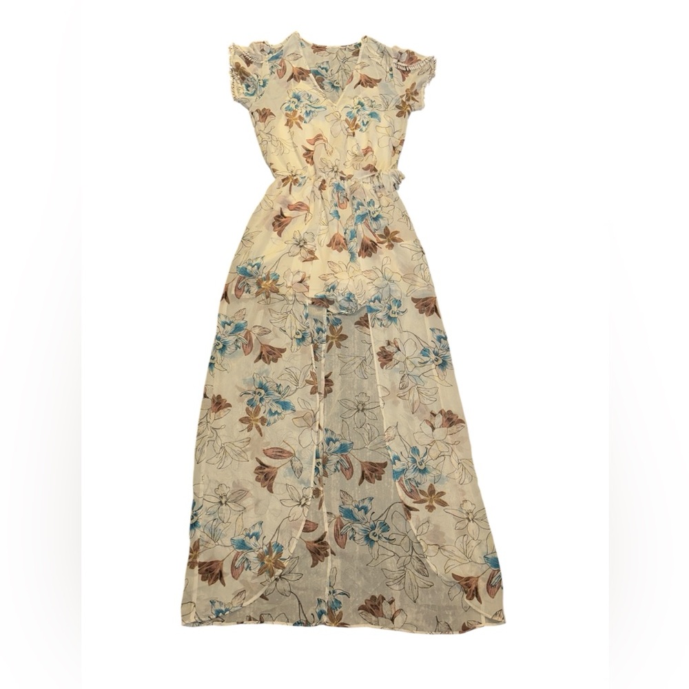 City Triangles Floral Print Maxi Romper | medium